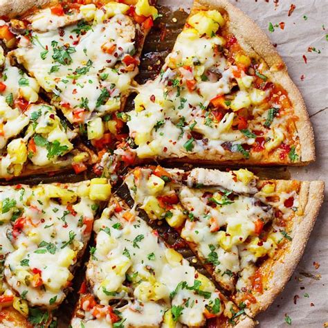 Sweet Chili Garlic Chicken Pizza Recipe Pinch Of Yum