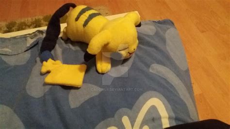 Shiny pikachu/ raichu costume plush by cargirl9 on DeviantArt