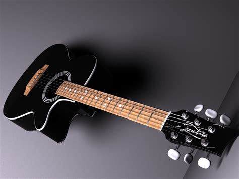 Black Acoustic Guitar Wallpapers