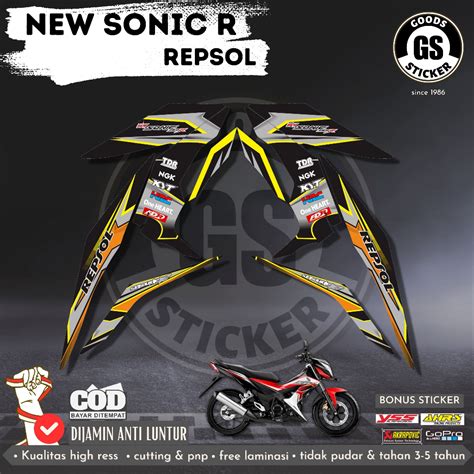 Jual Cod Stiker Striping Honda Sonic R R Kode Repsol Sticker