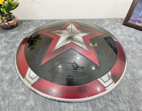 Red Guardian Shield Marvel Cinematic Shield Battle Damage Etsy Uk