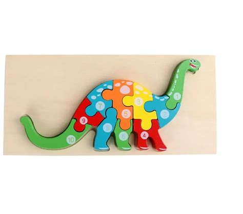 Puzzle Lemn Piese Dinozaur