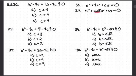 Solved For Each Of The Differential Equations Find The Values Of B That Make The General