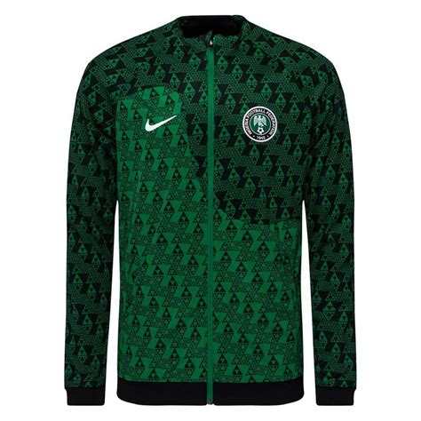 Nigeria Trainingsjacke Academy Pro Anthem Gr N Schwarz Wei