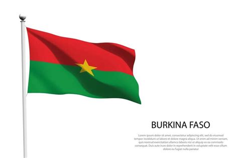 Premium Vector National Flag Burkina Faso Isolated Waving On White