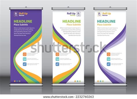 Roll Banner Design Template Vector Abstract Stock Vector (Royalty Free ...