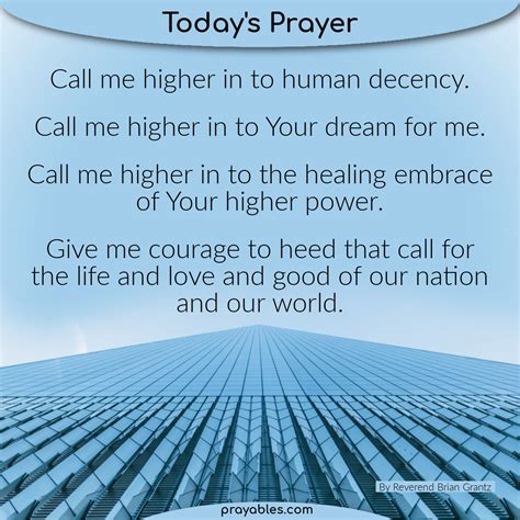 Prayer Call Me Higher Prayables