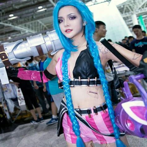 New Jinx Cosplay Lol Game Pink Pu Full Set Costume With Sock Not Including Bullets In Game