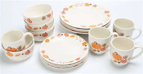 Mainstays Fall Theme 16-Piece Dinnerware Sets Just $17.99 at Walmart ...