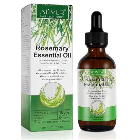 Aliver 60 Ml Rosemary Essential Oil Hair Growth Anti Hair Loss Treatment Regrow Dry Scalp