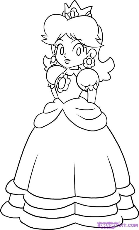 Princess Peach Printable Coloring Pages