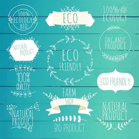 Premium Vector Collection Of Green Labels And Badges For Organic