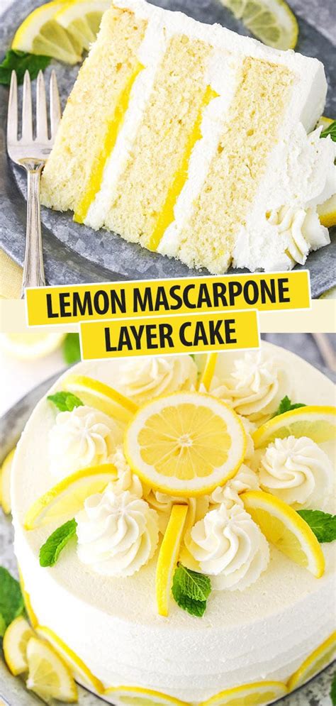 Lemon Mascarpone Layer Cake • The Party Cake • Tpc