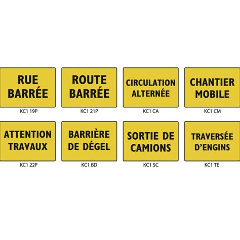 PANNEAUX INDICATION DE CHANTIER TYPE KC