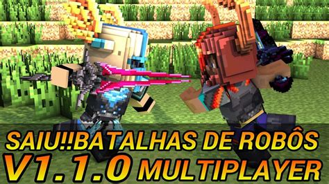 SAIU BATALHA DE ROBÔS GIGANTES AMIGOS NO MINECRAFT PE