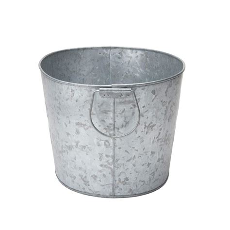 Mind Reader Small Round Galvanized Steel Beverage Tub With