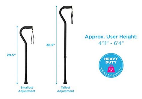 Nova Designer Heavy Duty Walking Cane With Offset Handle On Galleon