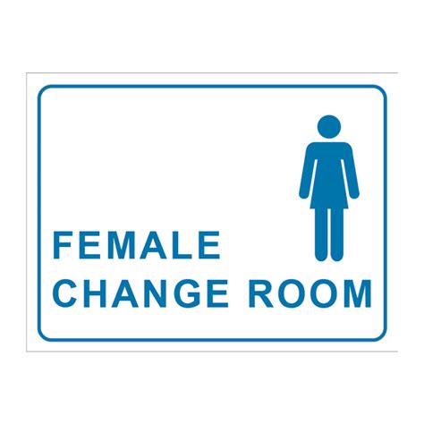 Urban Print Safety Sign Bathroom Sign Female Changing Room Sign