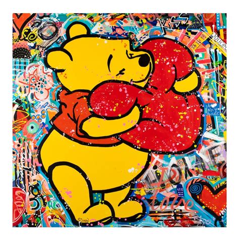 Original Acrylic Popart Painting Winnie The Pooh Etsy