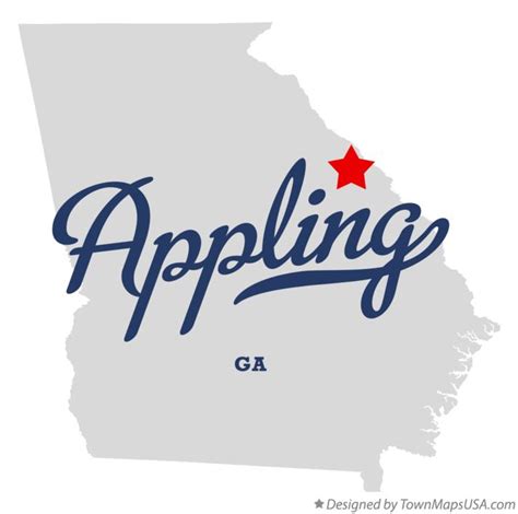 Map of Appling, GA, Georgia