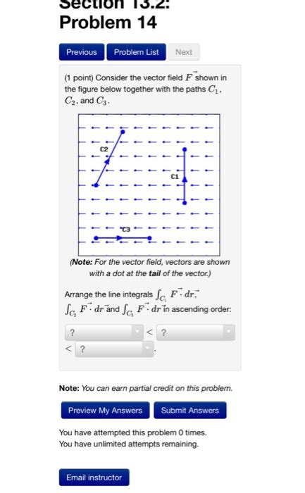 Solved Consider The Vector Field F Shown In The Figure Below