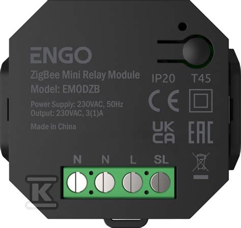 Moduł przekaźnika bezprzewodowy ENGO EMOD ZB ZigBee czarny 230V