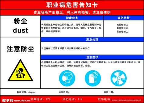 粉尘职业病告知牌设计图室外广告设计广告设计设计图库昵图网