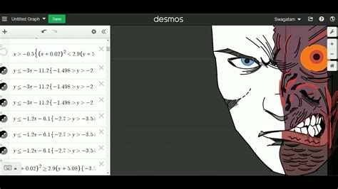 Desmos Art Of Two Face Moving Eyes Using Sliders Youtube