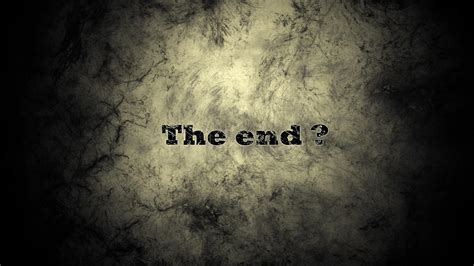 The End Background Sign