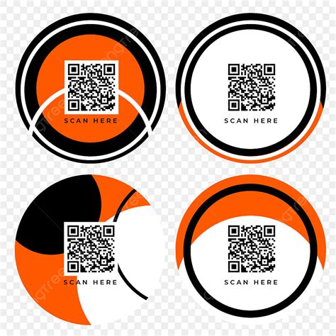 Qr Codes Clipart PNG Images Qr Code Template Label Design Set Icon