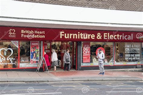 Exterior Of British Heart Foundation Furniture And Electrical Shop