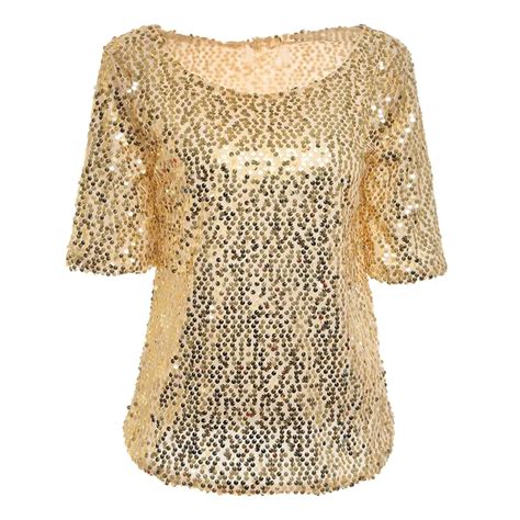 Aliexpress.com : Buy Plus Size S 3XL 2018 Hot Sequin Glitter Blouse ...