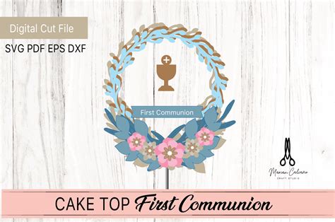 First Communion Cake Topper Gráfico por Marian Calcaño Creative Fabrica