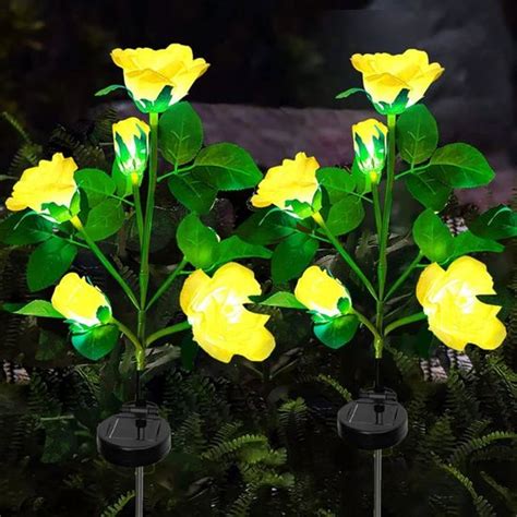 Lumières Solaires de Jardin Décoratives Extérieures 2 Pièces Lampes