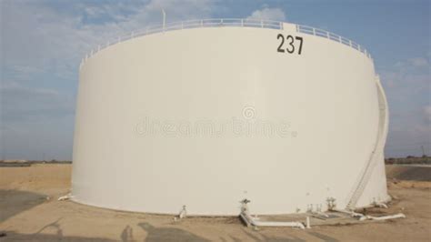 Large Crude Oil Storage Tanks In A Huge Refinery Stock Footage Video