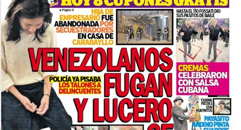 PORTADA TROME VENEZOLANOS FUGAN Y LUCERO SE SALVA IMPRESA TROME