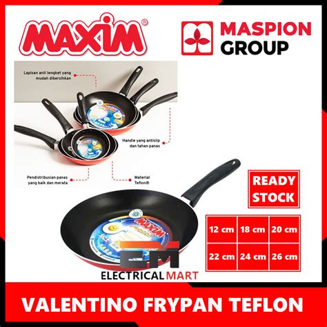 Jual MASPION Maxim Valentino Frypan 12 18 20 22 24 26 Cm Neostone Deep