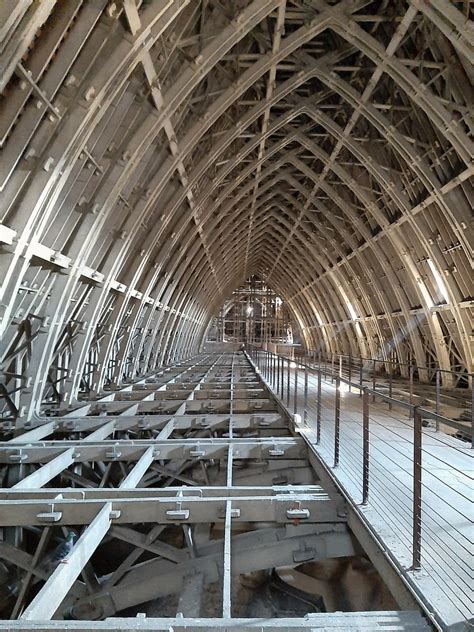 Charpente en béton armé du toit de la cathédrale de Reims Flickr