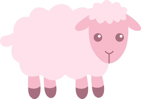 Cute Pink Sheep Clip Art - Free Clip Art