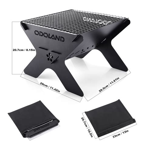 Odoland Camping Campfire Grill Portable Folding Charcoal Grills