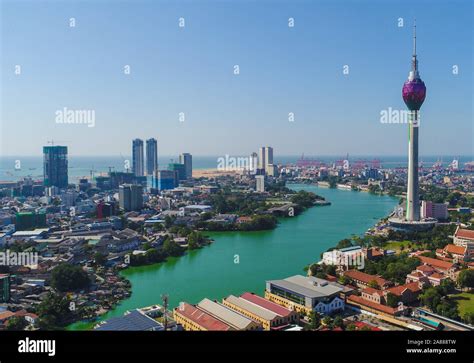 Colombo,Sri Lanka- December 05 2018 ; View of the Colombo city skyline ...