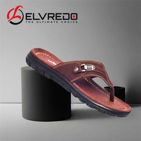 Jual Sandal Pria Model Slop Sendal Selop Bahan Kulit Berkualitas Anti