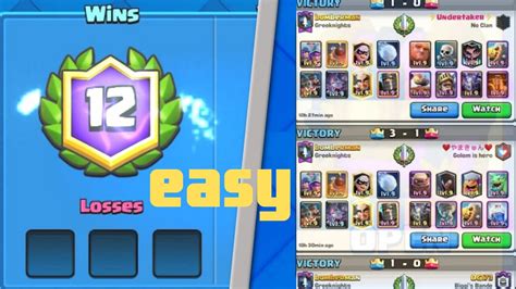 Clash Royale 3m And Royal Hogs Easy 12 Win Classic Challenge Youtube