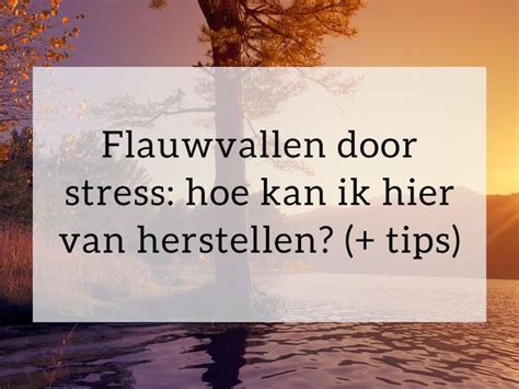 Flauwvallen Door Stress Hoe Kan Ik Hier Van Herstellen