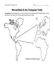 The Triangular Trade And Mercantilism Goods Pictograms And Course Hero