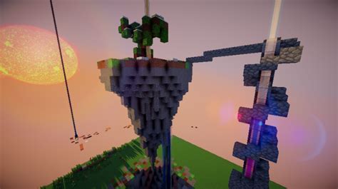 Floating island Île volante Minecraft Project