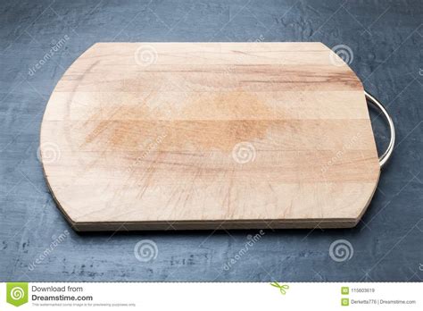 Rustic Wood Cutting Board On Dark Background Blank Text Space Design