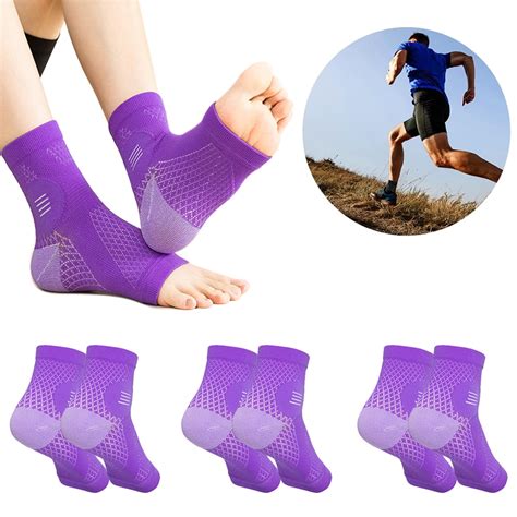 3pairs Neuropathy Socks Peripheral Neuritis Compression Toeless Foot Sleeves Ankle Gout Plantar