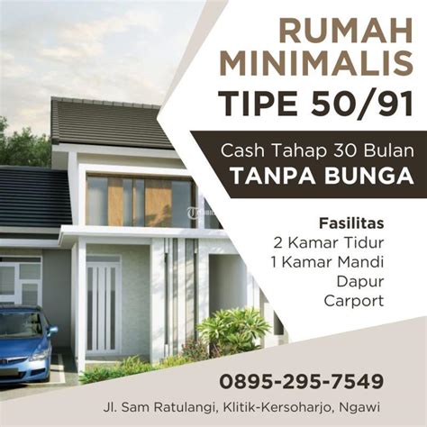 Jual Rumah Murah Lt Lb Kt Km Siap Huni Minimalis Di Ngawi Jawa