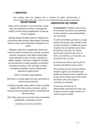 Calles Vacias Analisis Literarios Pdf